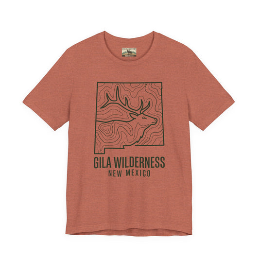 Gila Wilderness Elk inside state T-shirt