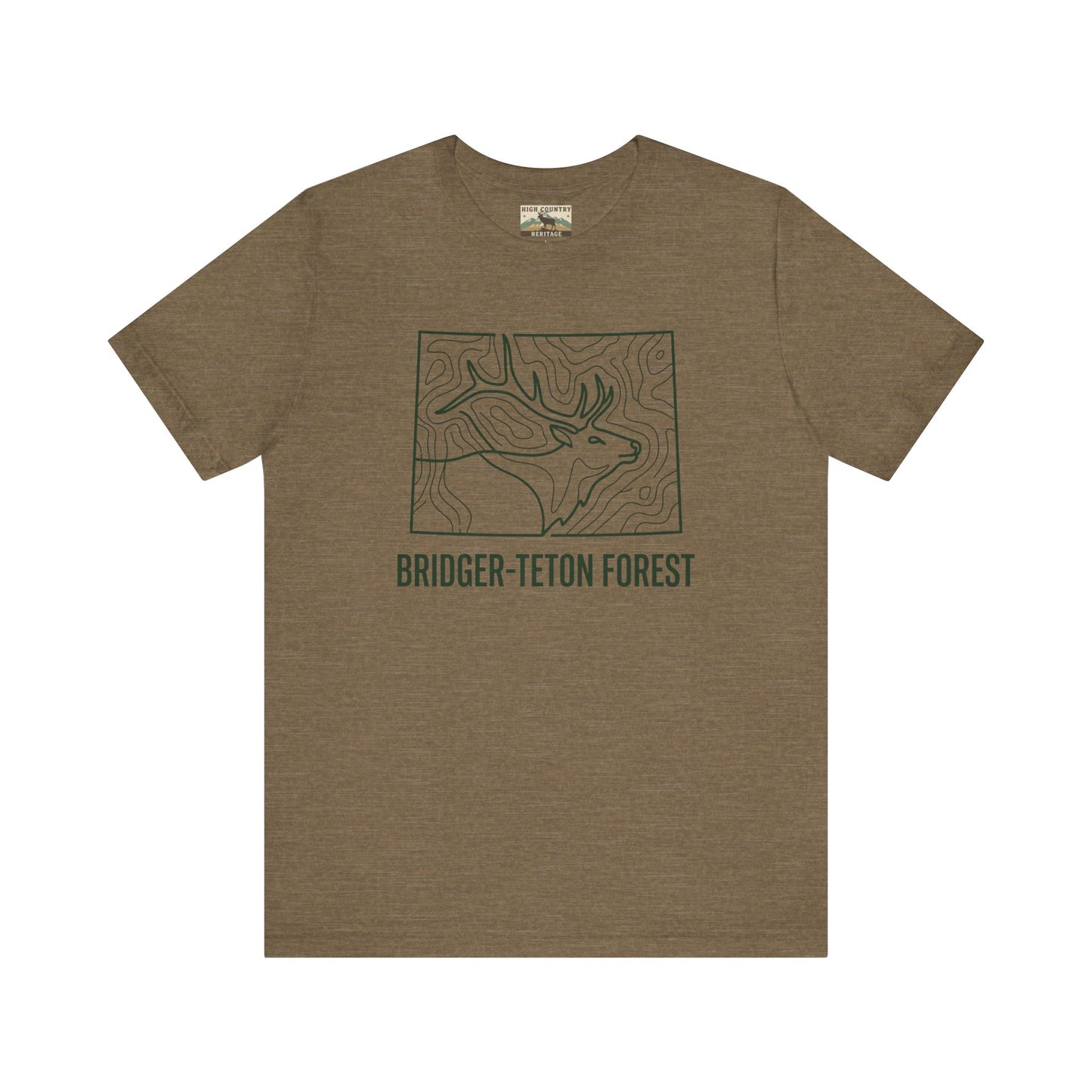 Sate of Wyoming with elk head T-shirt