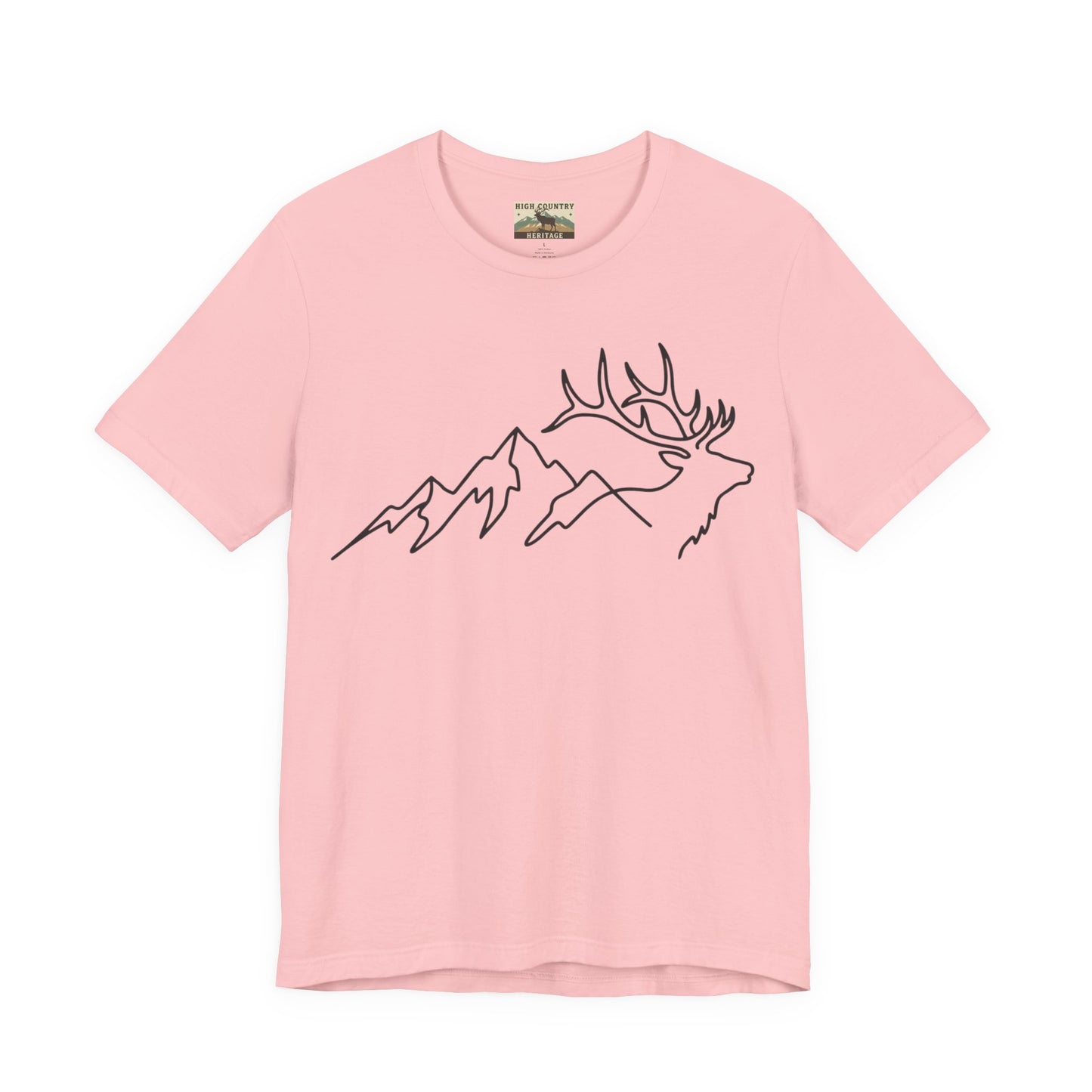 Mountain and elk lines t-shirt
