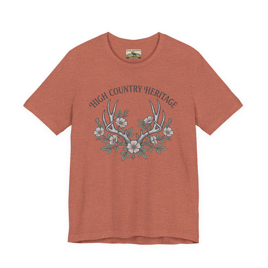 Antlers and flowers t-shirt