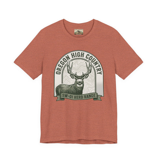 Oregon high country, SW-01 herd range T-shirt