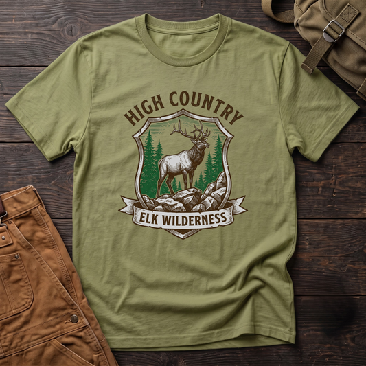 Elk wilderness shield T-shirt