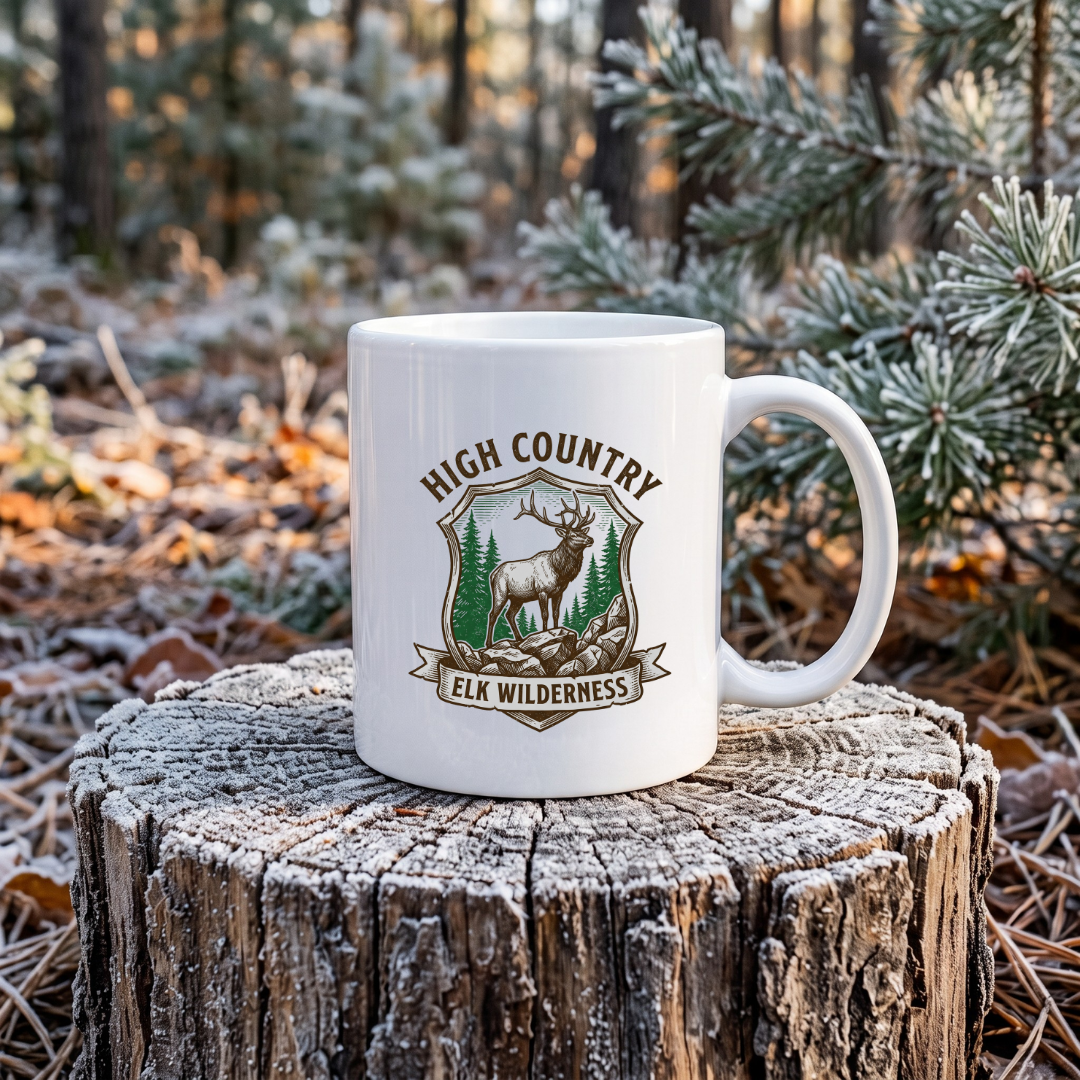 Elk wilderness shield 11oz Ceramic Mug