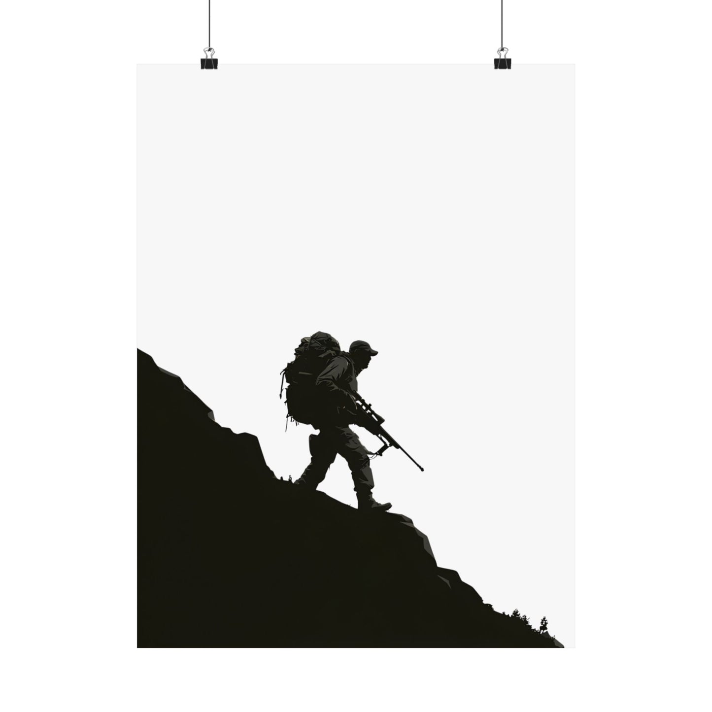 Descending hunter 18'' x 24'' poster