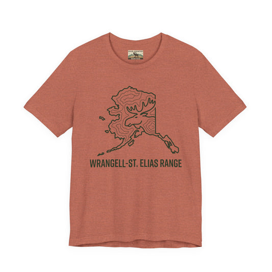 Sate of Alaska with moose head T-shirt