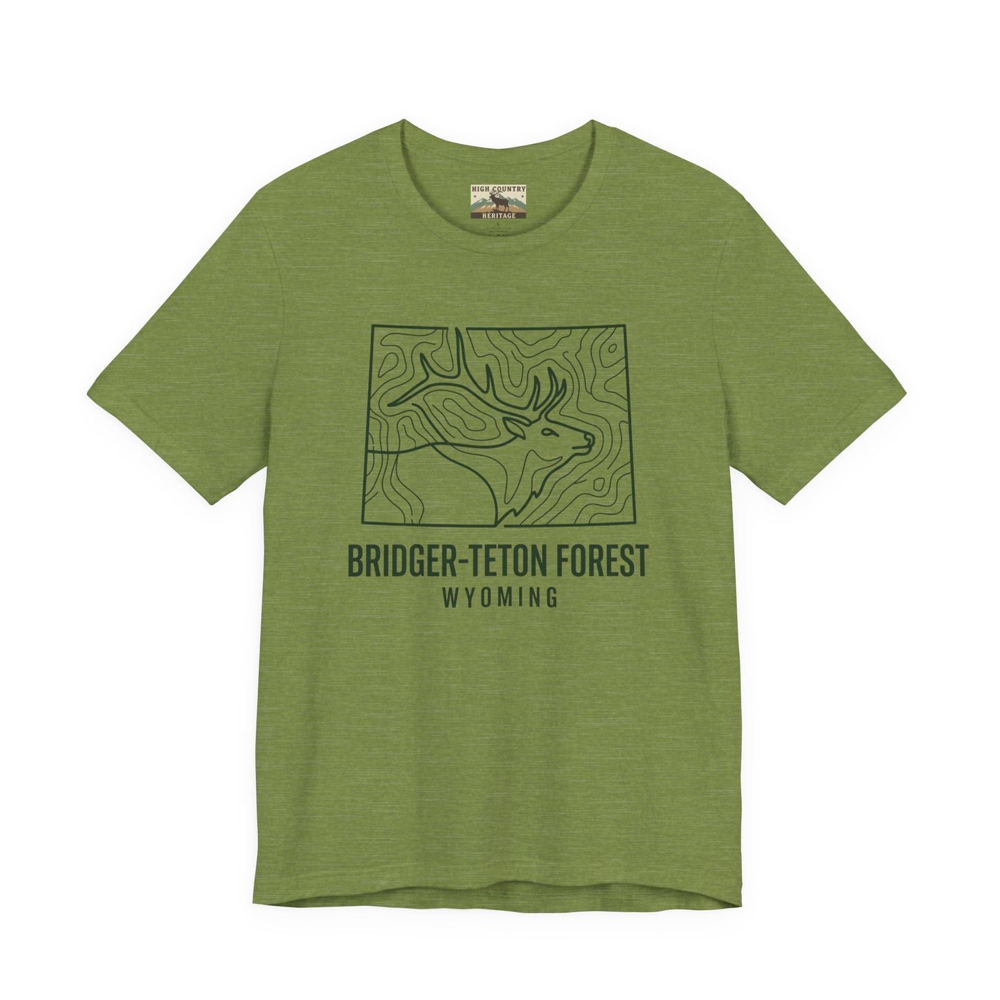 Sate of Wyoming with elk head T-shirt