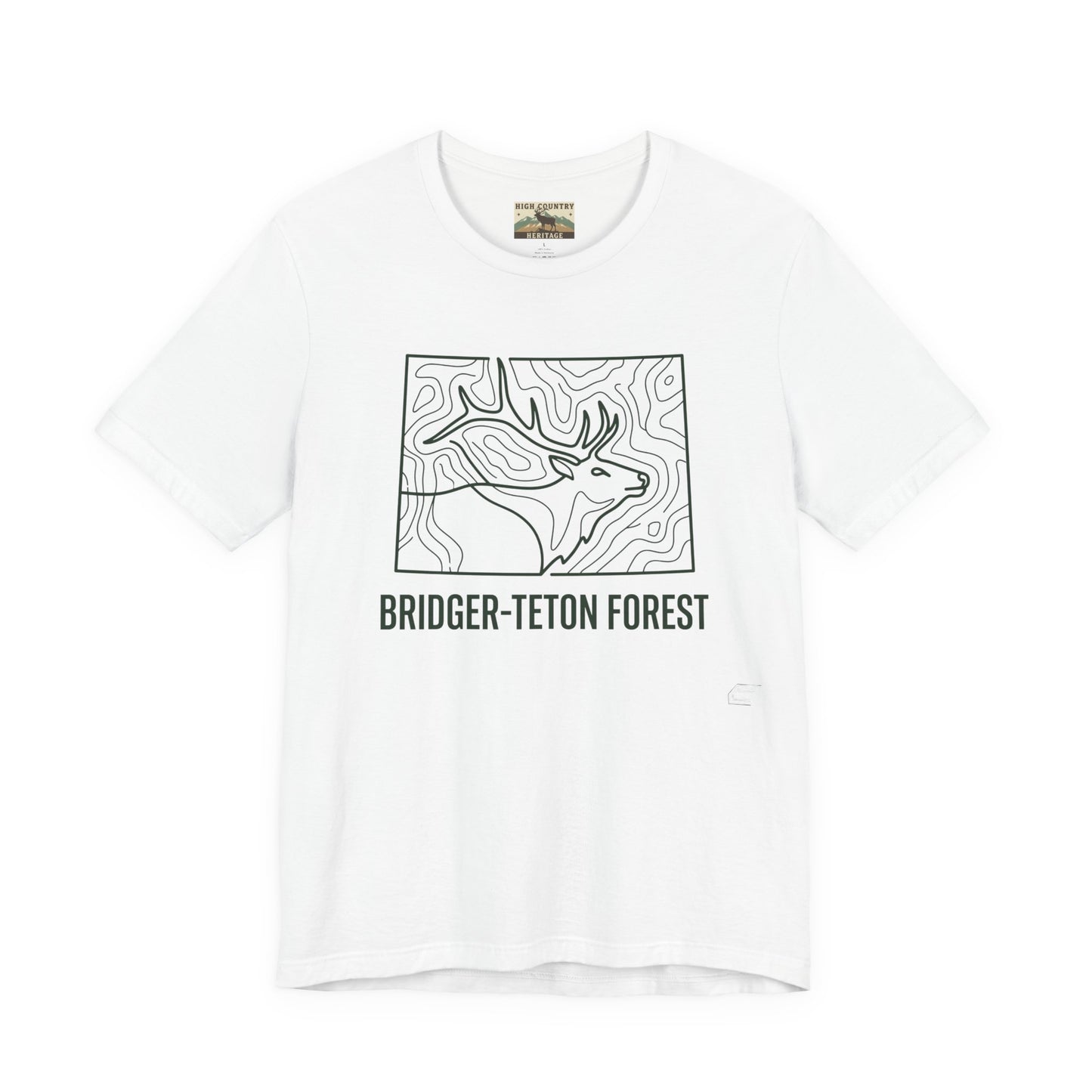 Sate of Wyoming with elk head T-shirt