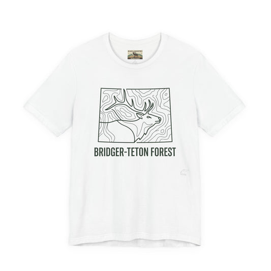 Sate of Wyoming with elk head T-shirt