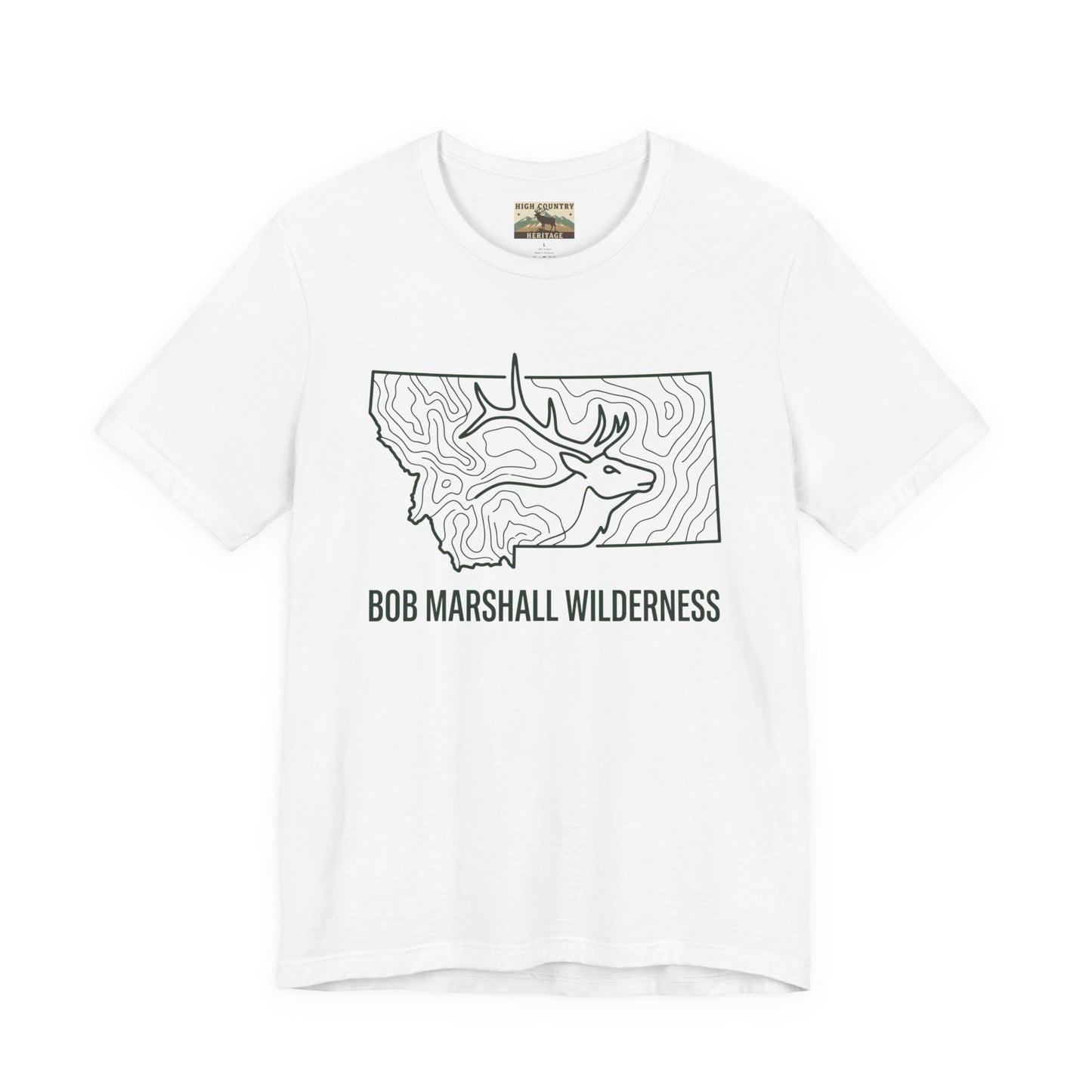 Sate of Montana with elk head T-shirt
