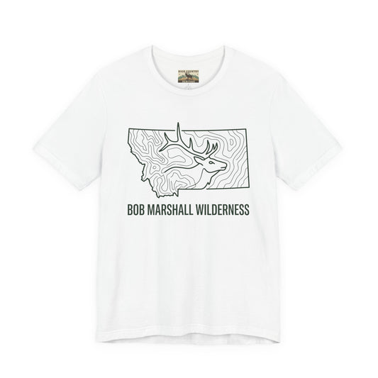 Sate of Montana with elk head T-shirt