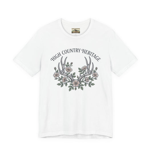 Antlers and flowers t-shirt