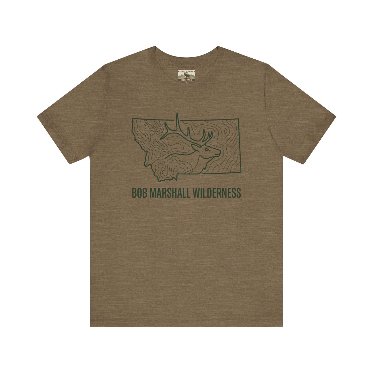Sate of Montana with elk head T-shirt