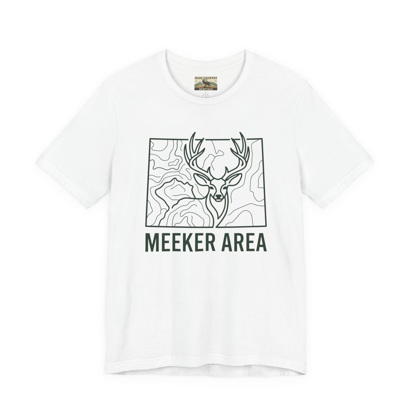 Sate of Colorado with mule deer head T-shirt