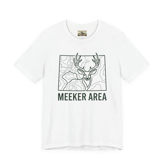 Sate of Colorado with mule deer head T-shirt