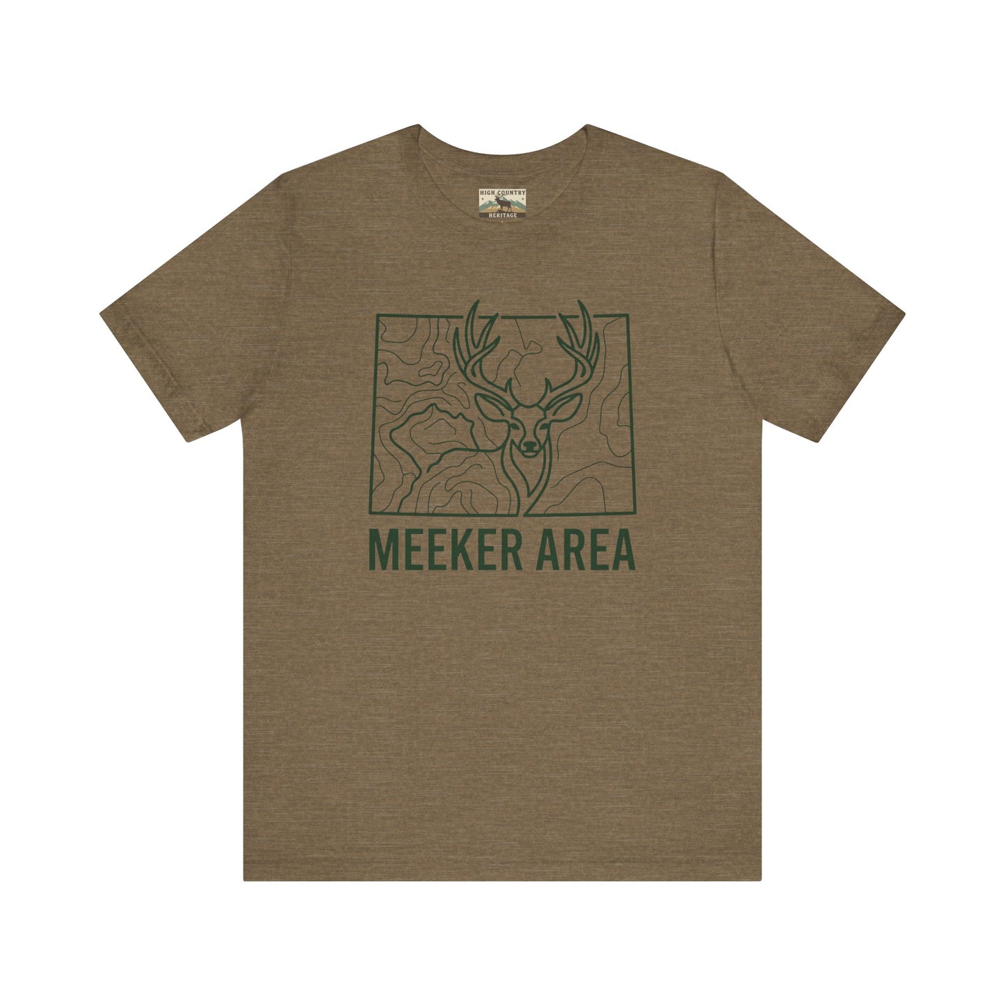 Sate of Colorado with mule deer head T-shirt