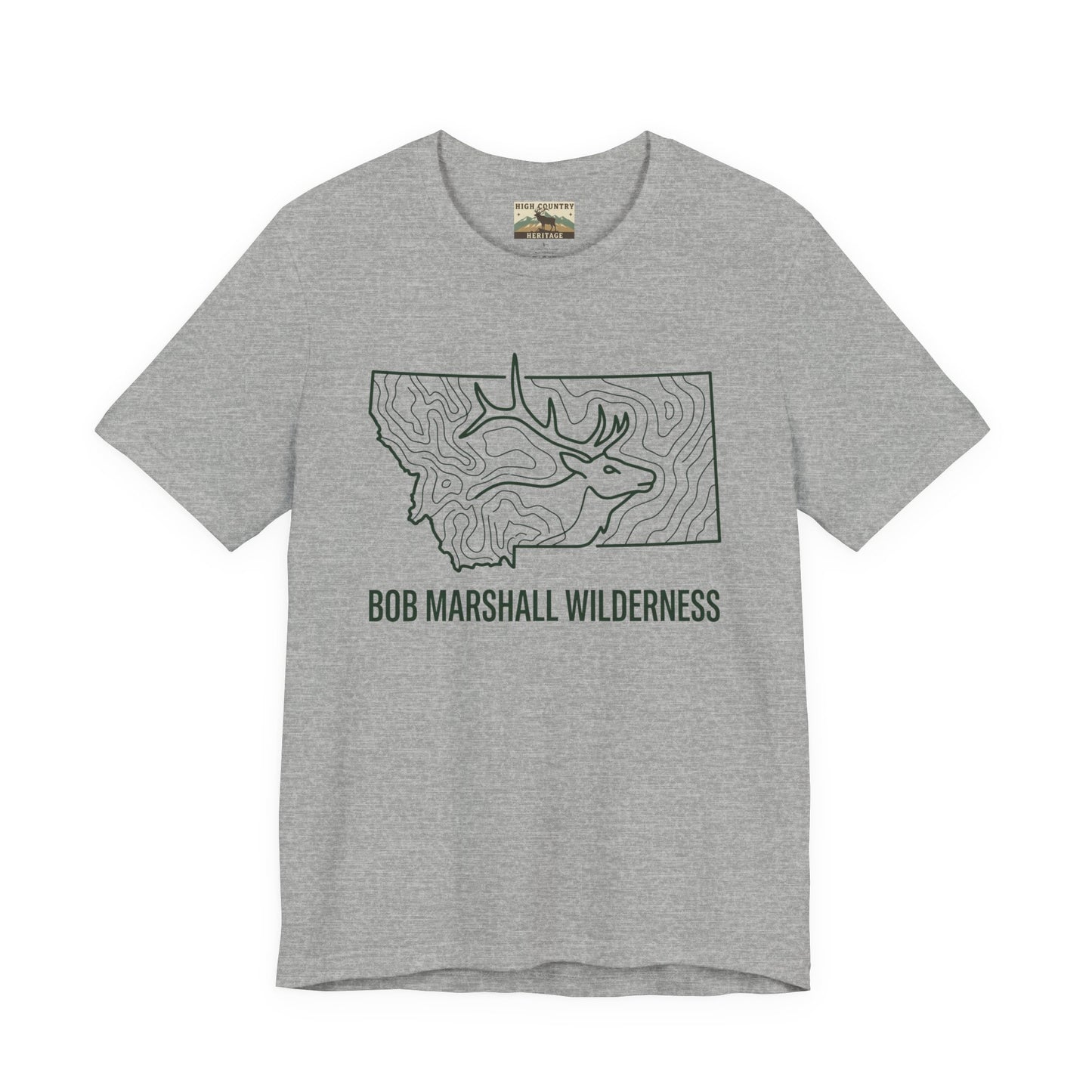 Sate of Montana with elk head T-shirt