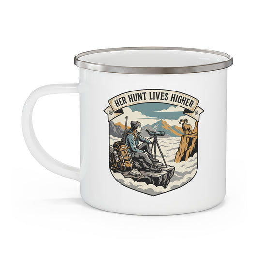 Her hunt lives higher 12oz Enamel Mug