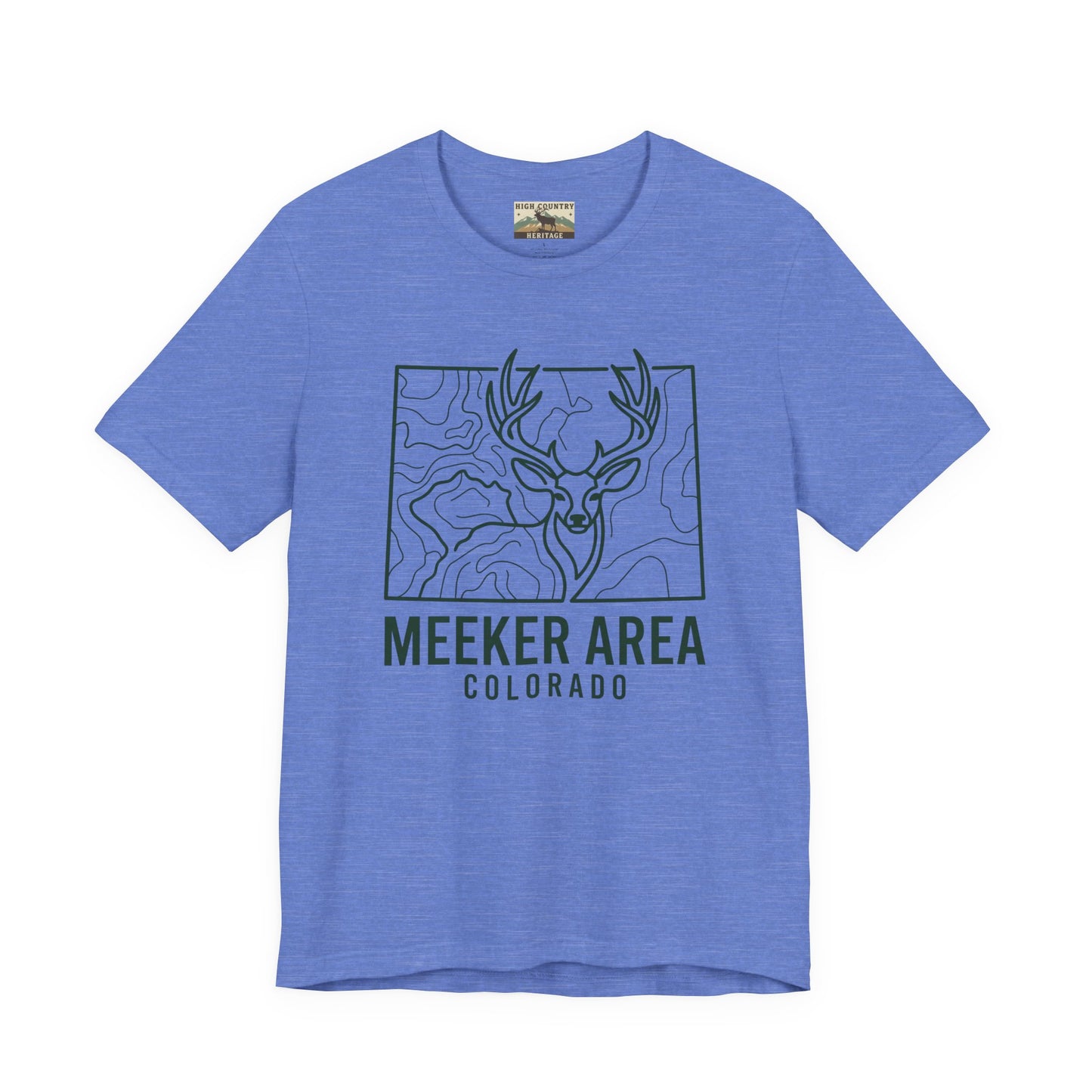Sate of Colorado with mule deer head T-shirt