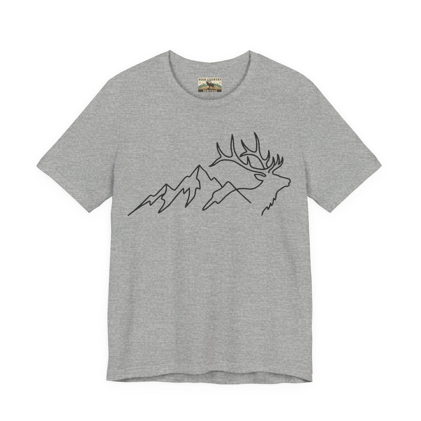 Mountain and elk lines t-shirt