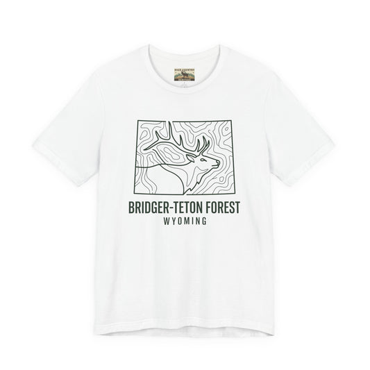 Sate of Wyoming with elk head T-shirt