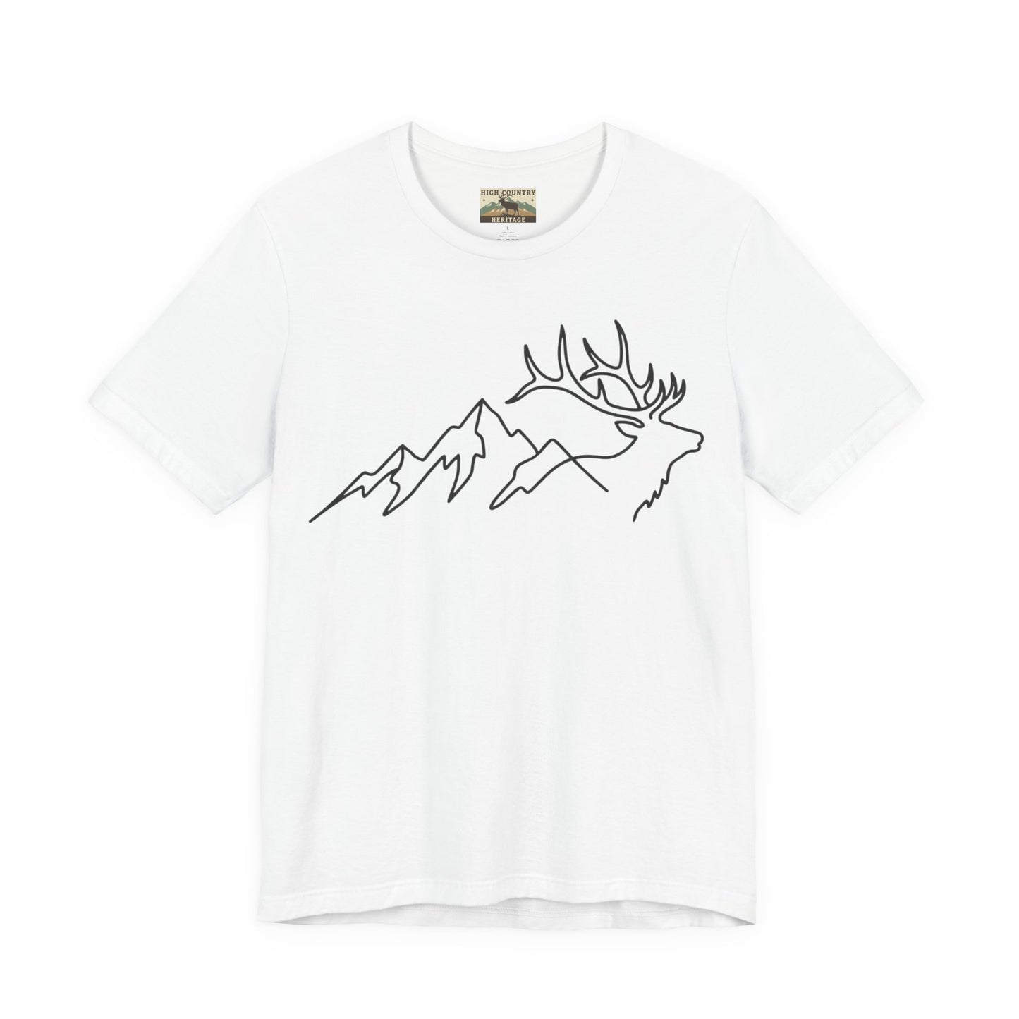 Mountain and elk lines t-shirt