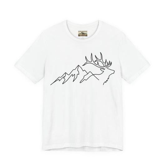 Mountain and elk lines t-shirt