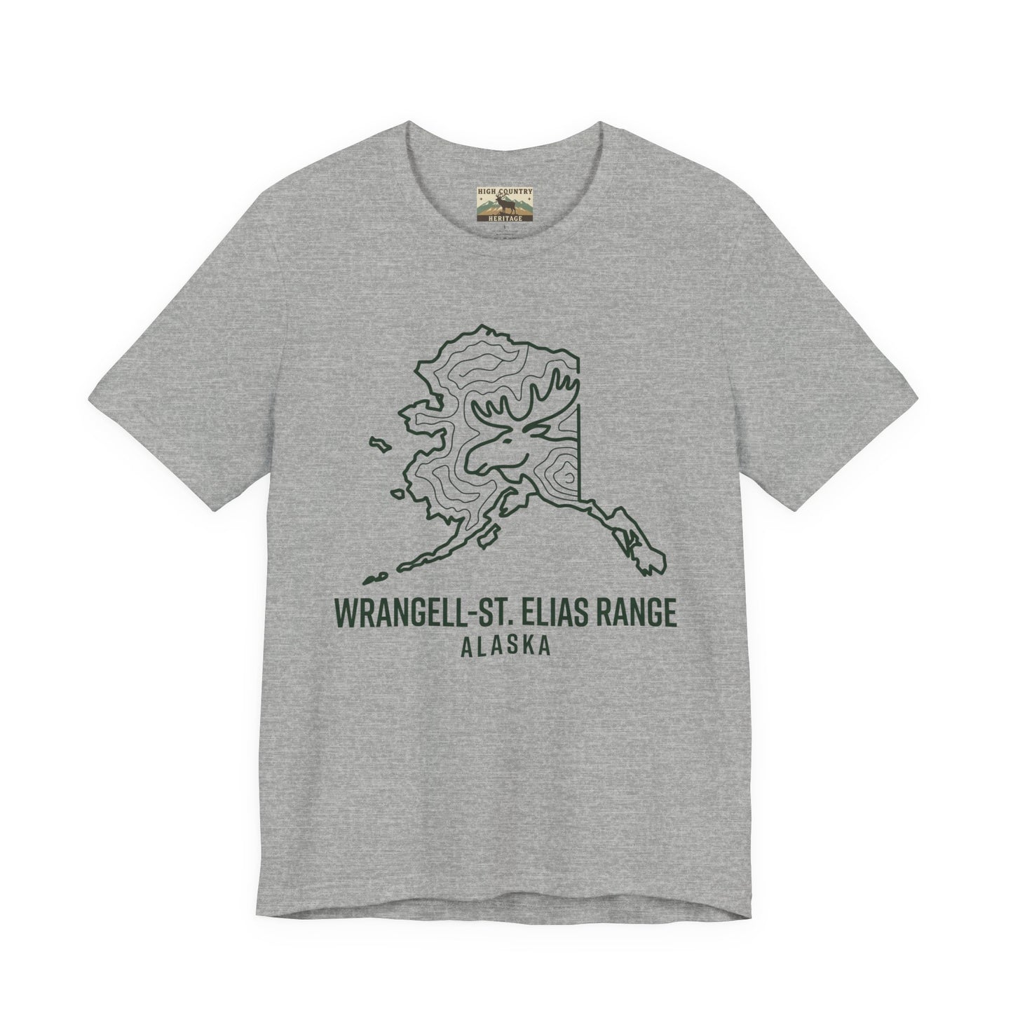 Sate of Alaska with moose head T-shirt