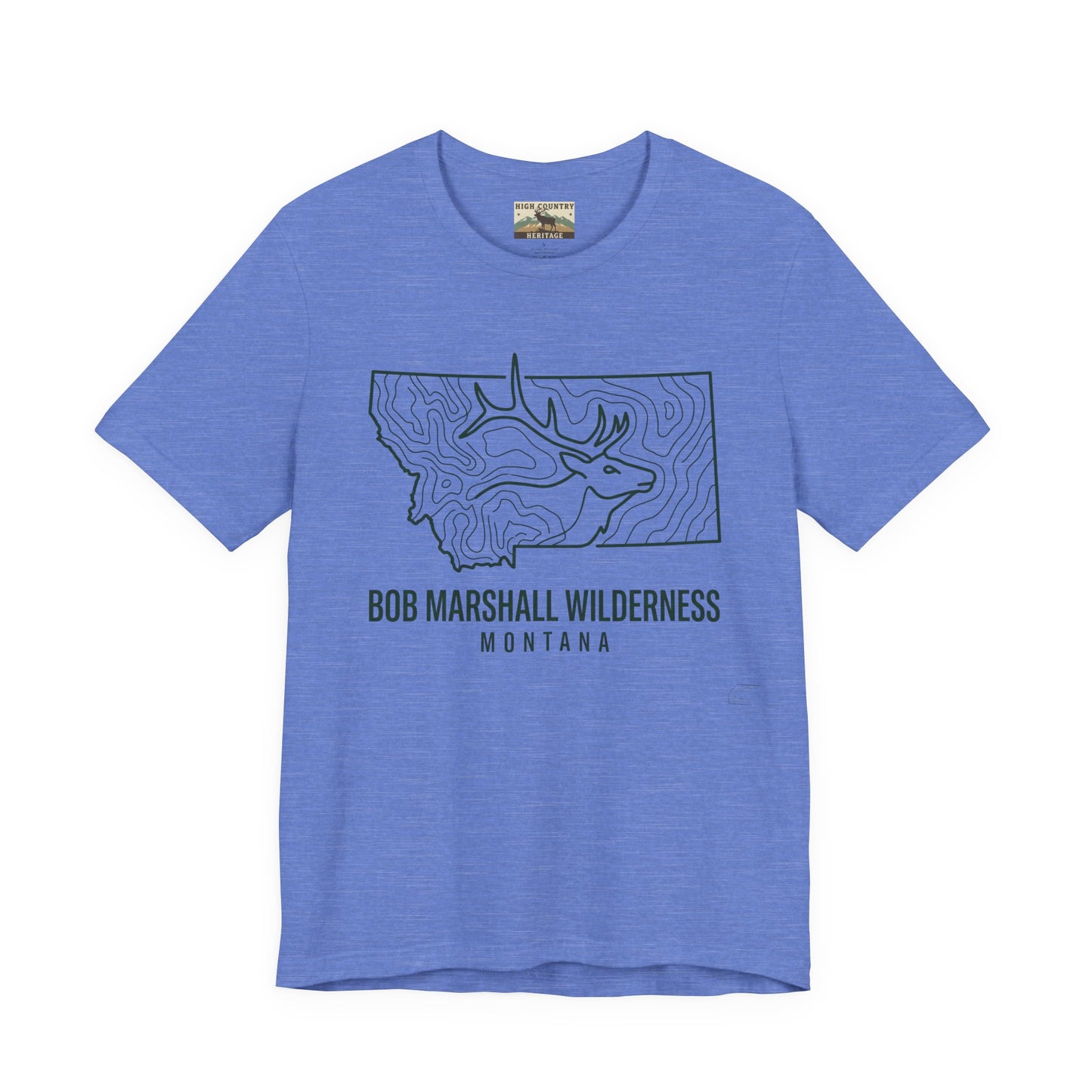 Sate of Montana with elk head T-shirt