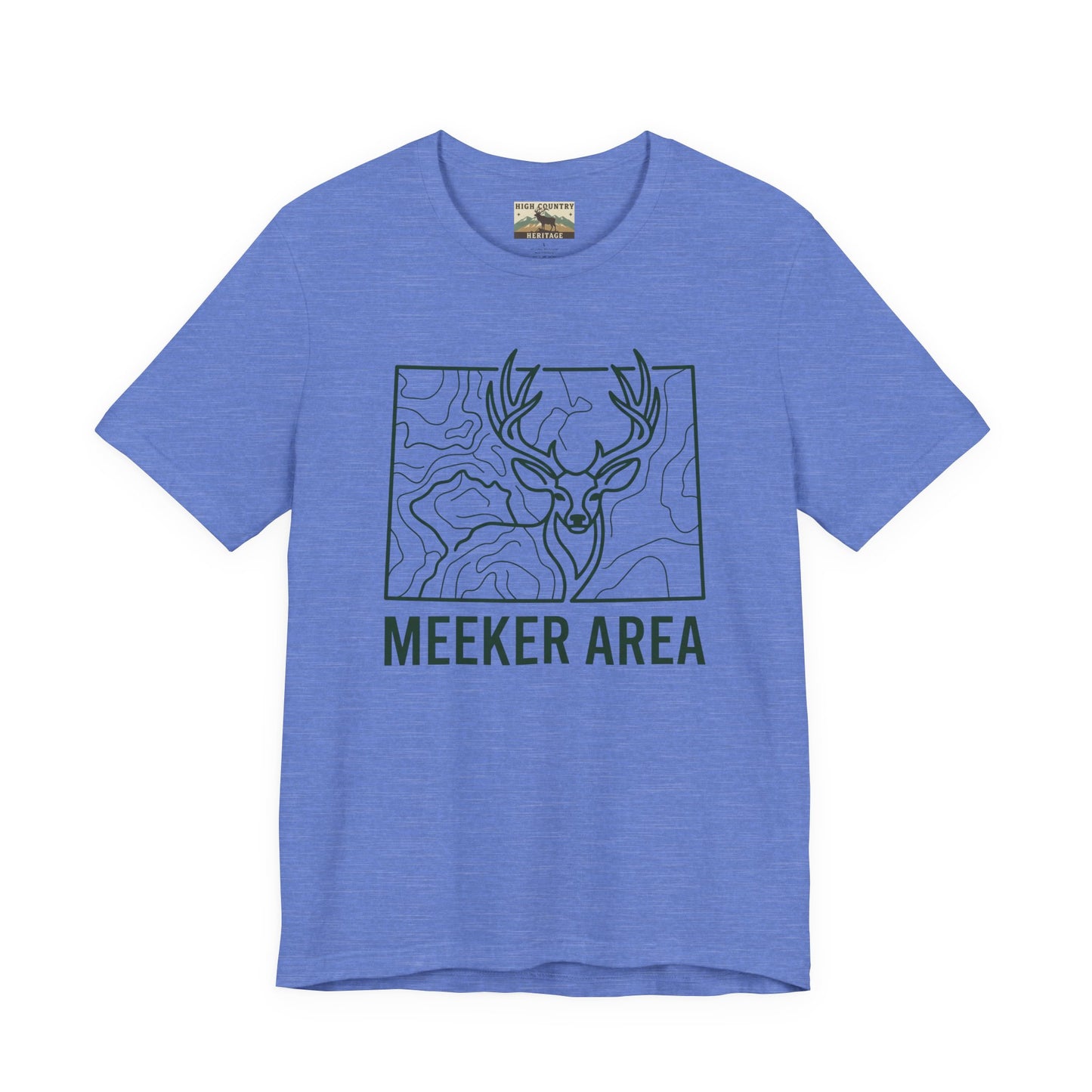 Sate of Colorado with mule deer head T-shirt