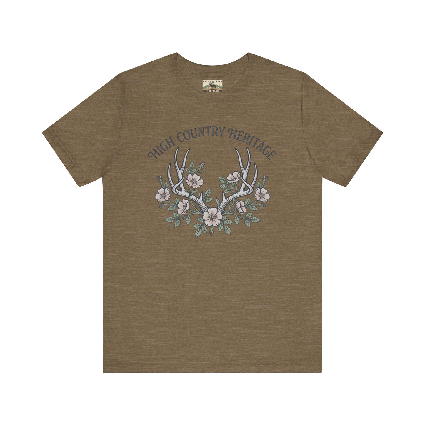 Antlers and flowers t-shirt