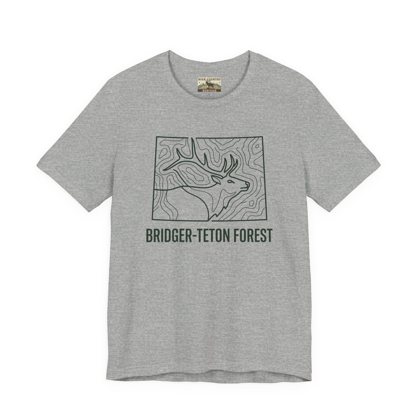 Sate of Wyoming with elk head T-shirt