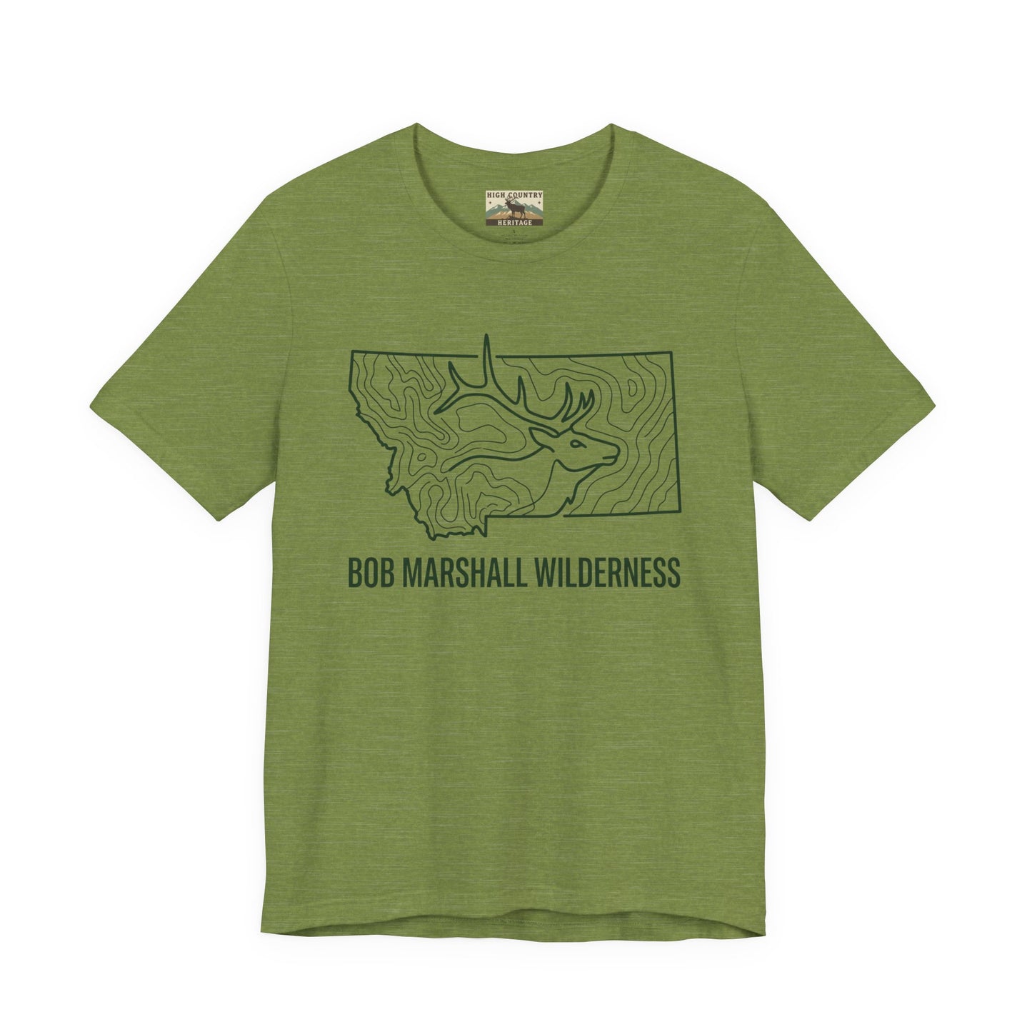 Sate of Montana with elk head T-shirt