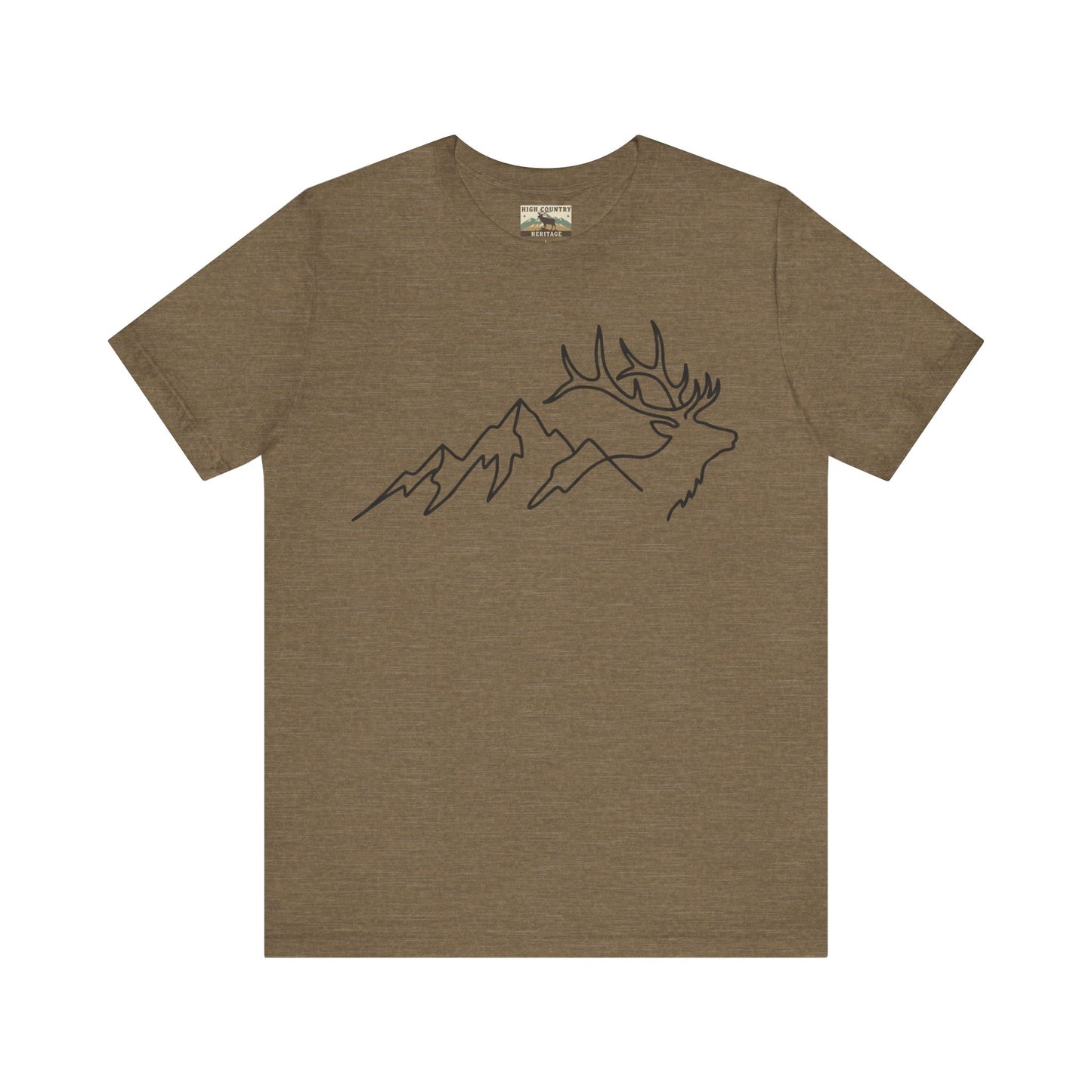 Mountain and elk lines t-shirt