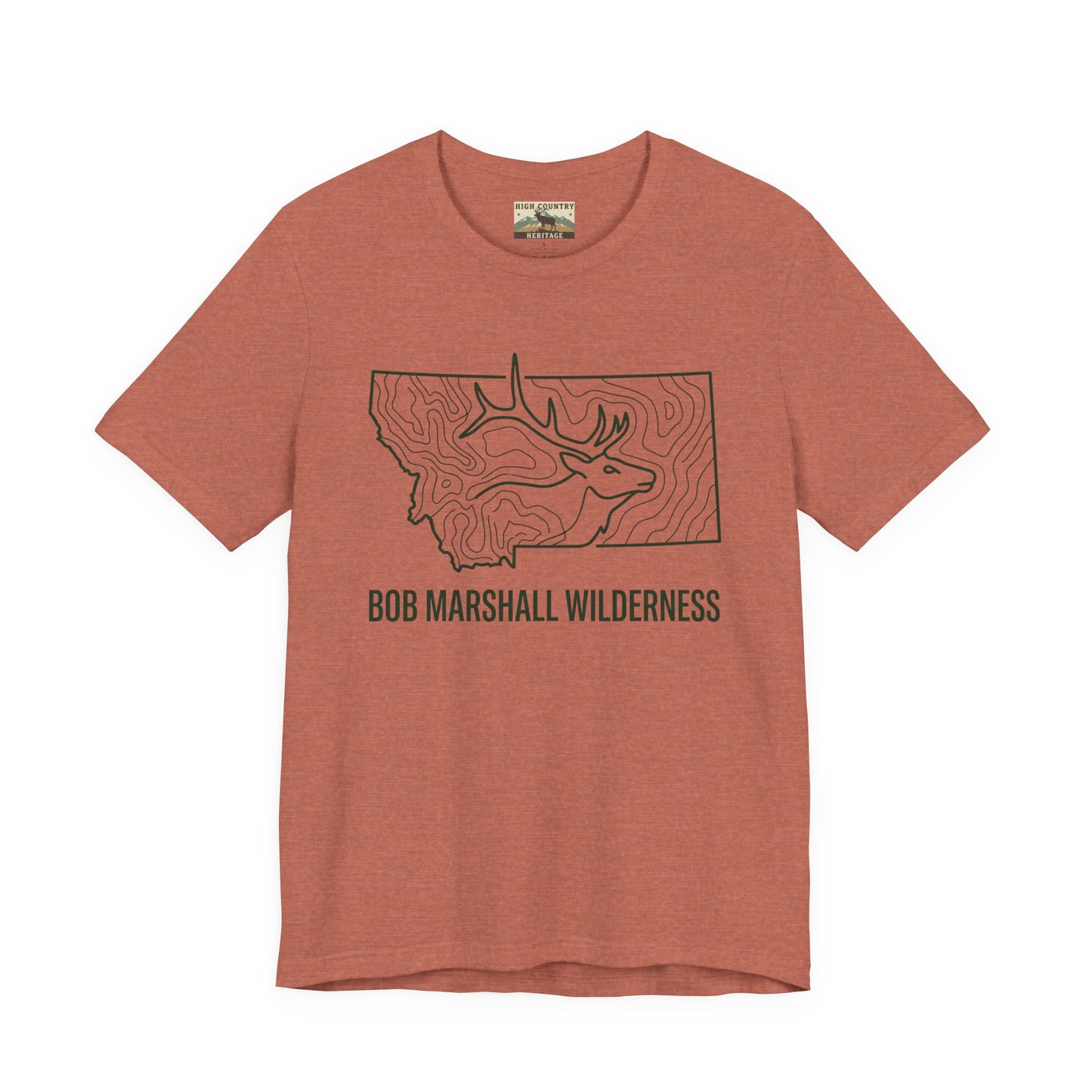Sate of Montana with elk head T-shirt