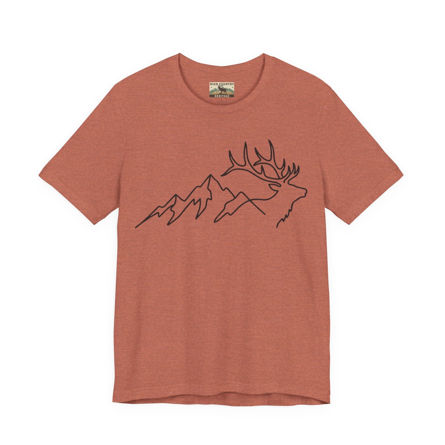Mountain and elk lines t-shirt