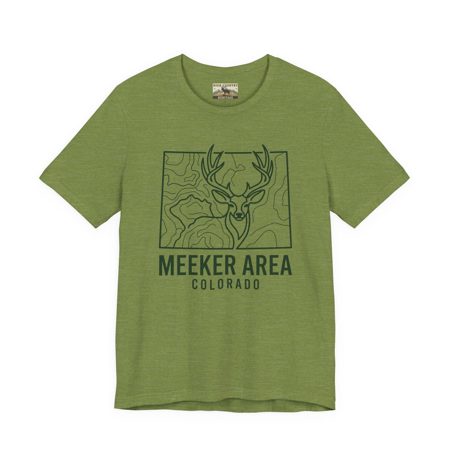 Sate of Colorado with mule deer head T-shirt
