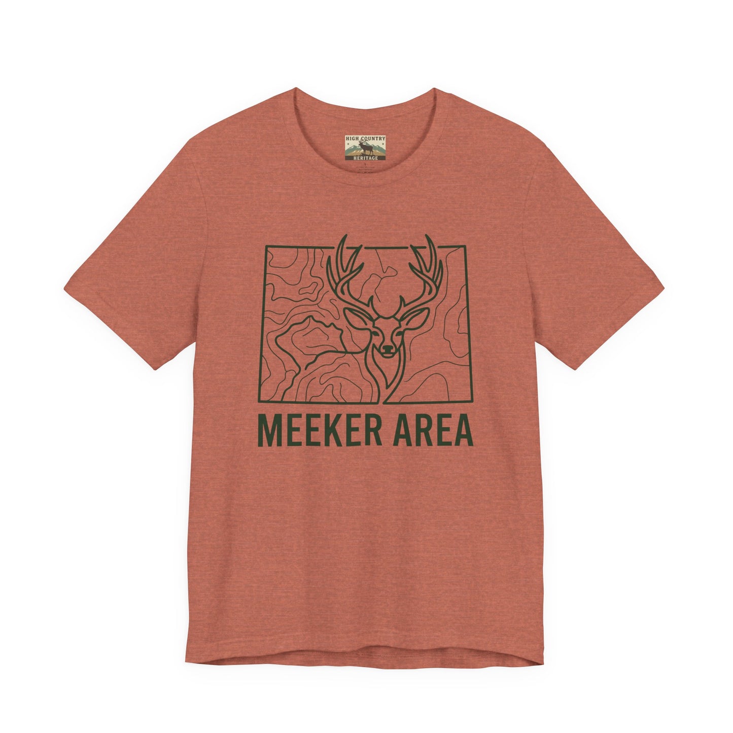 Sate of Colorado with mule deer head T-shirt
