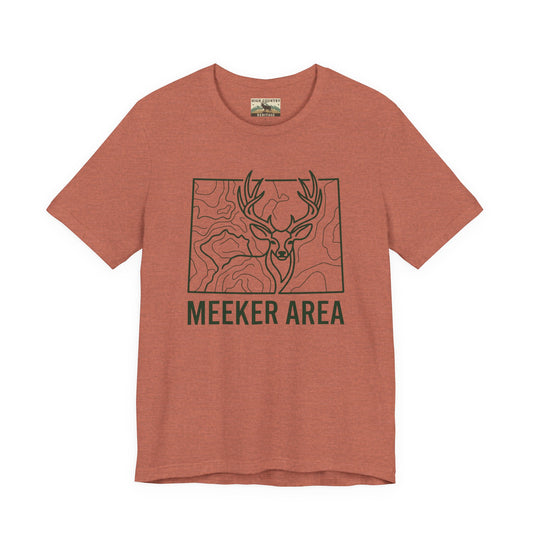 Sate of Colorado with mule deer head T-shirt