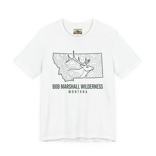 Sate of Montana with elk head T-shirt