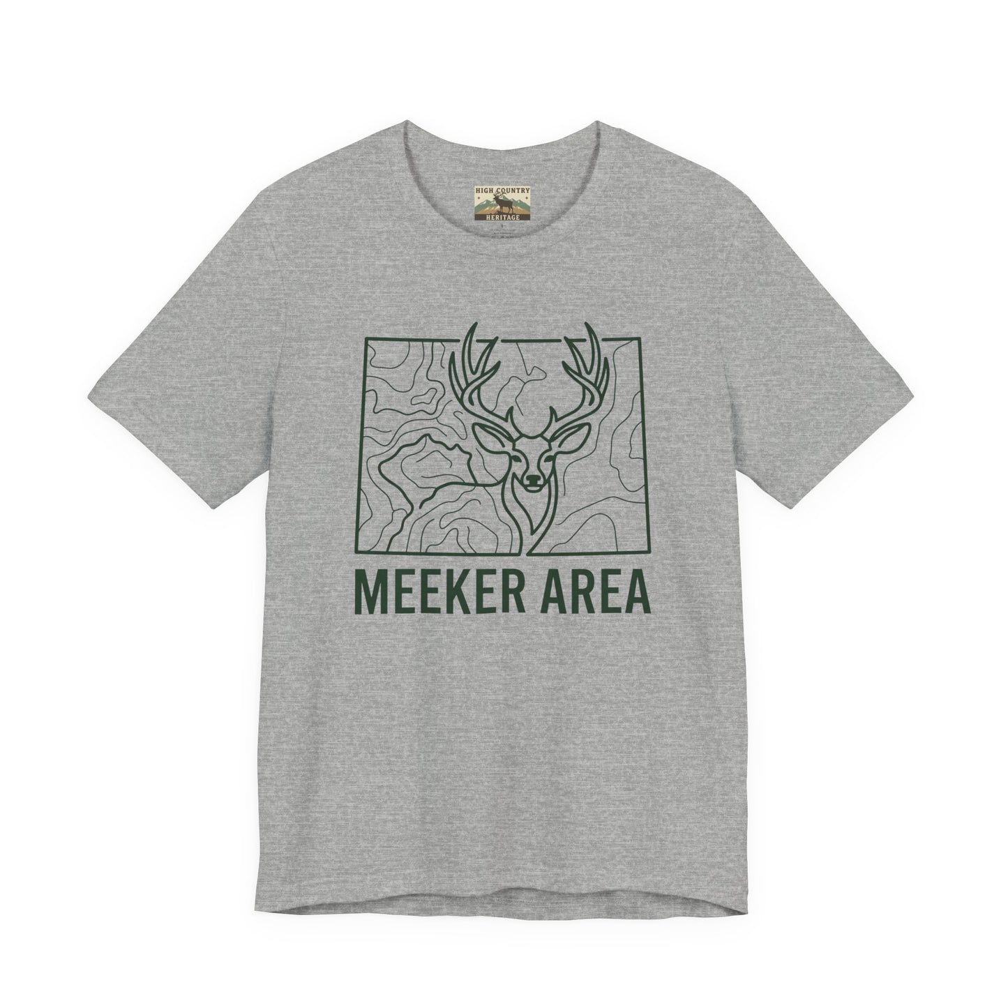 Sate of Colorado with mule deer head T-shirt