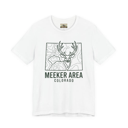 Sate of Colorado with mule deer head T-shirt