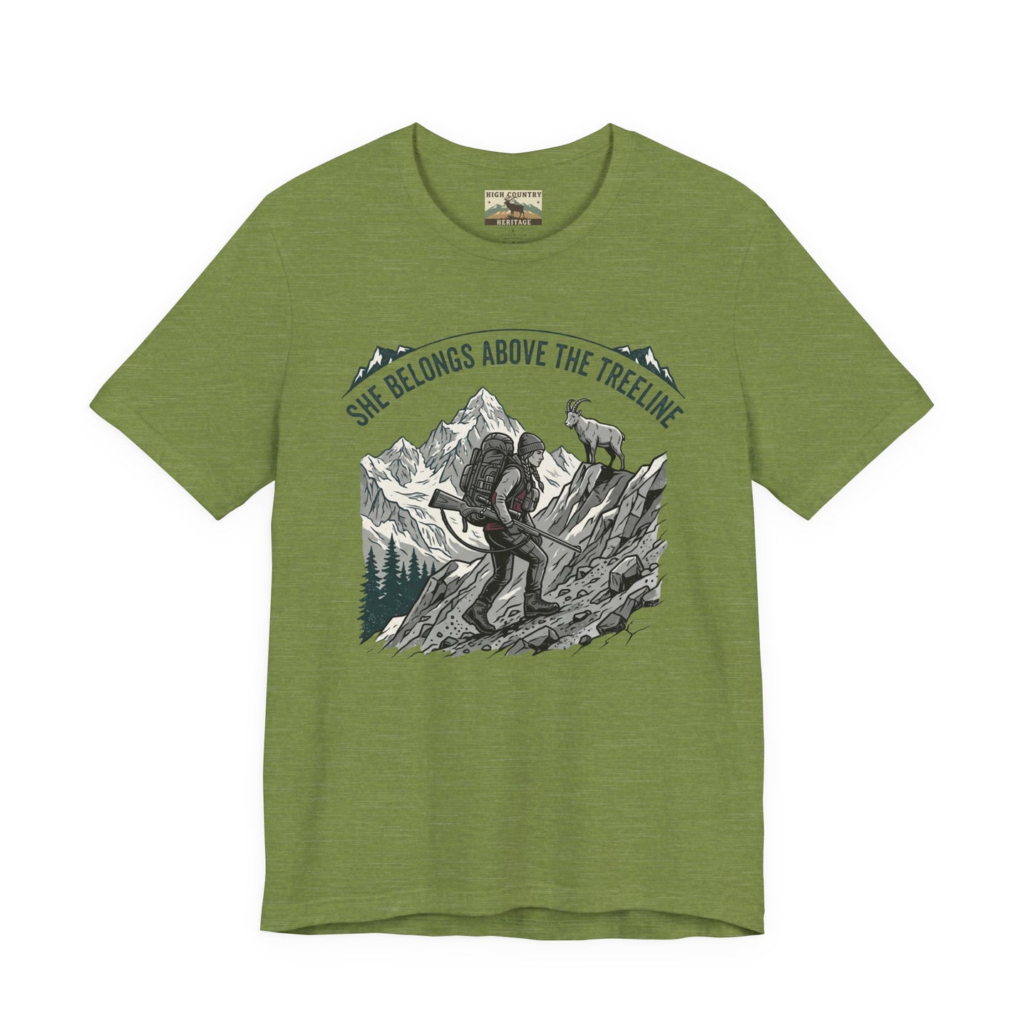 She belongs above the treeline t-shirt