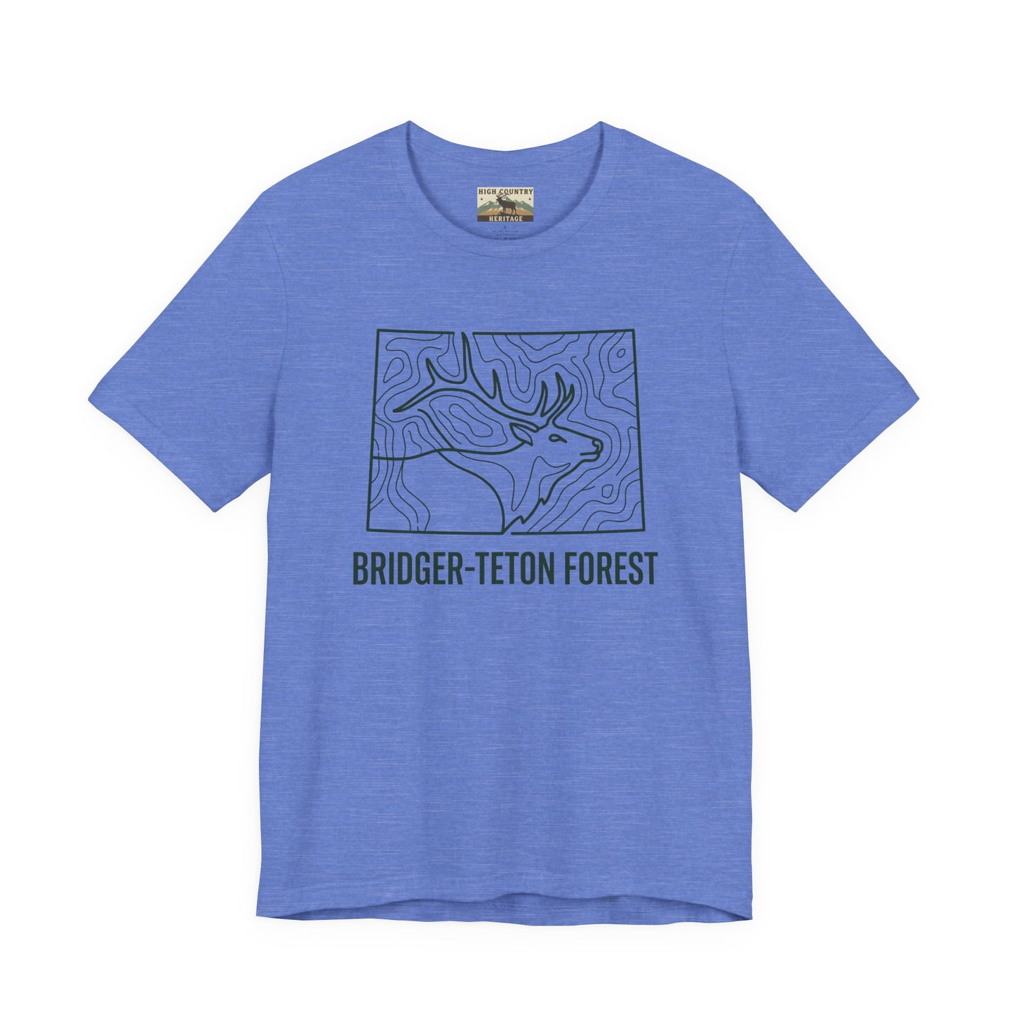 Sate of Wyoming with elk head T-shirt
