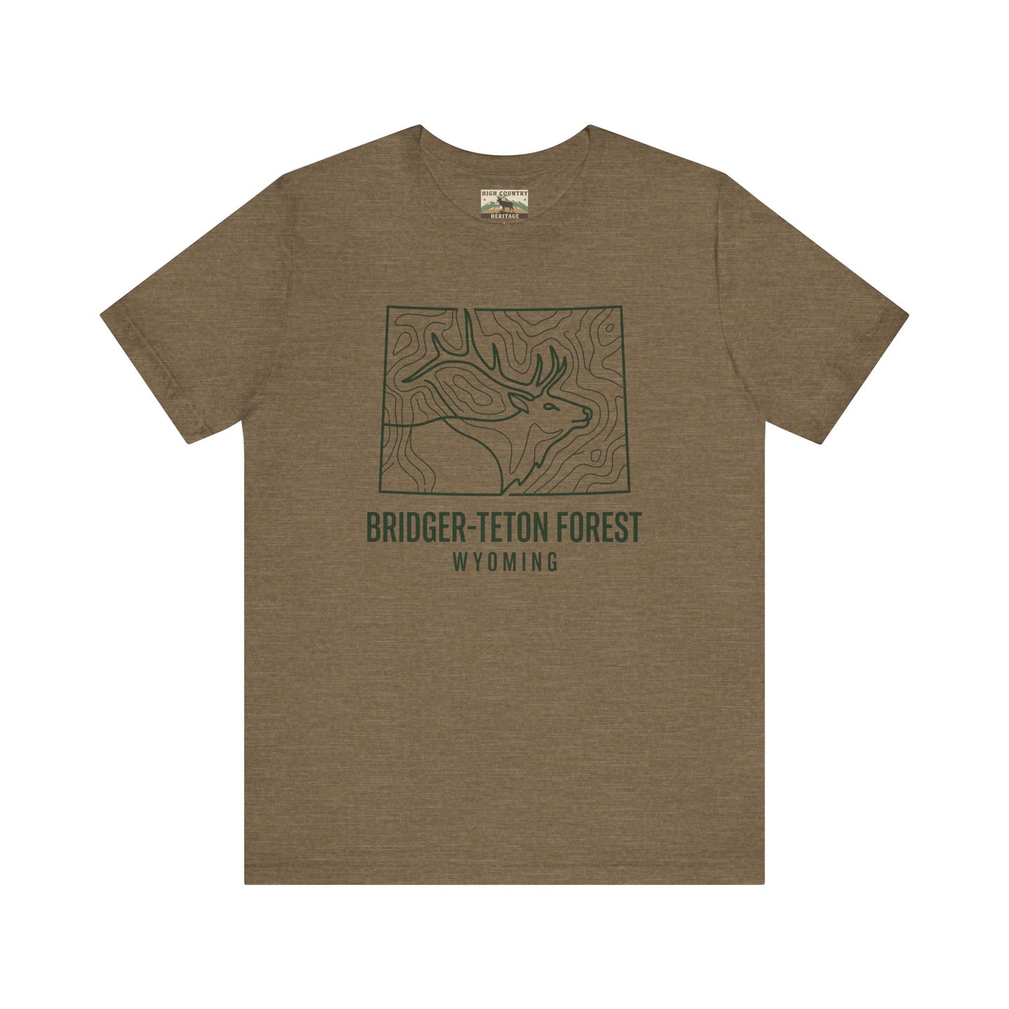 Sate of Wyoming with elk head T-shirt