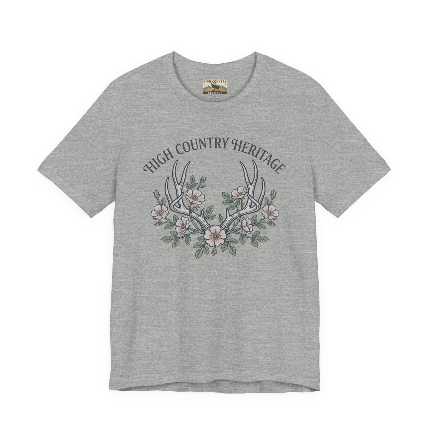 Antlers and flowers t-shirt