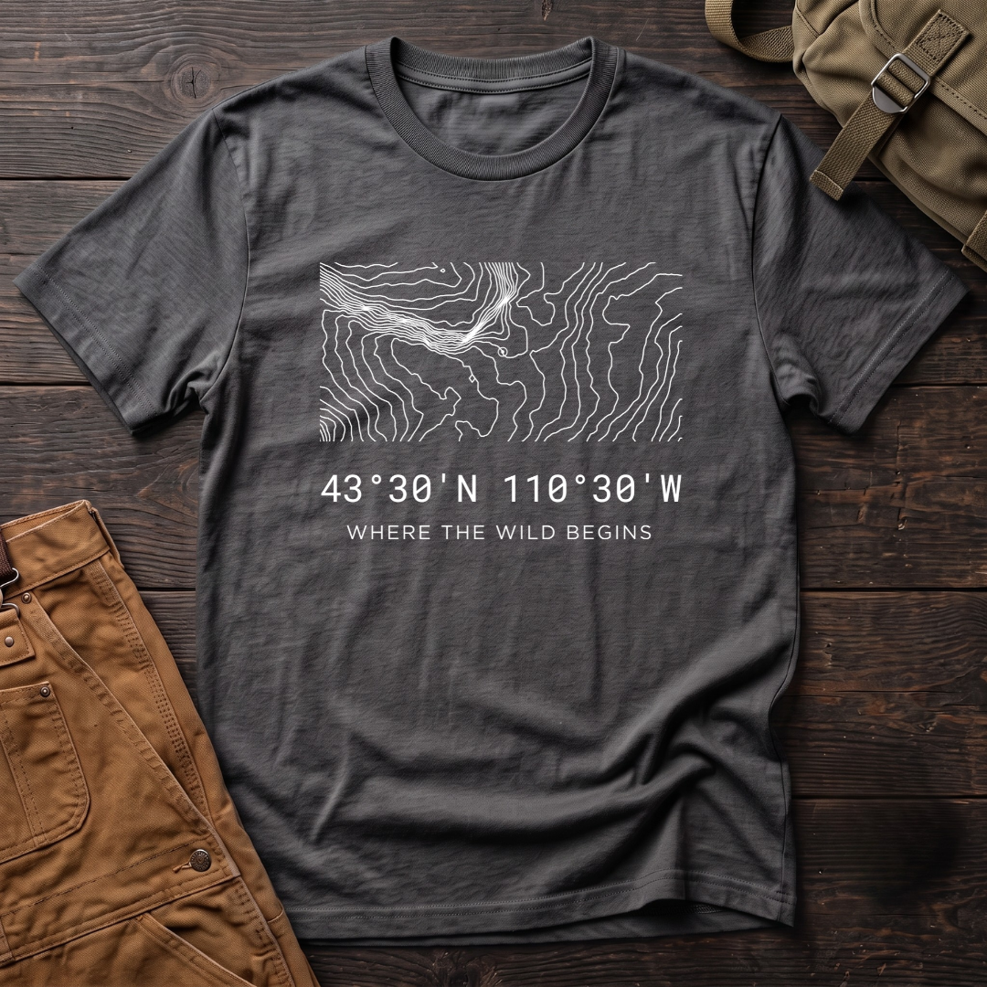 Bridger-Teton Topo Map T-Shirt