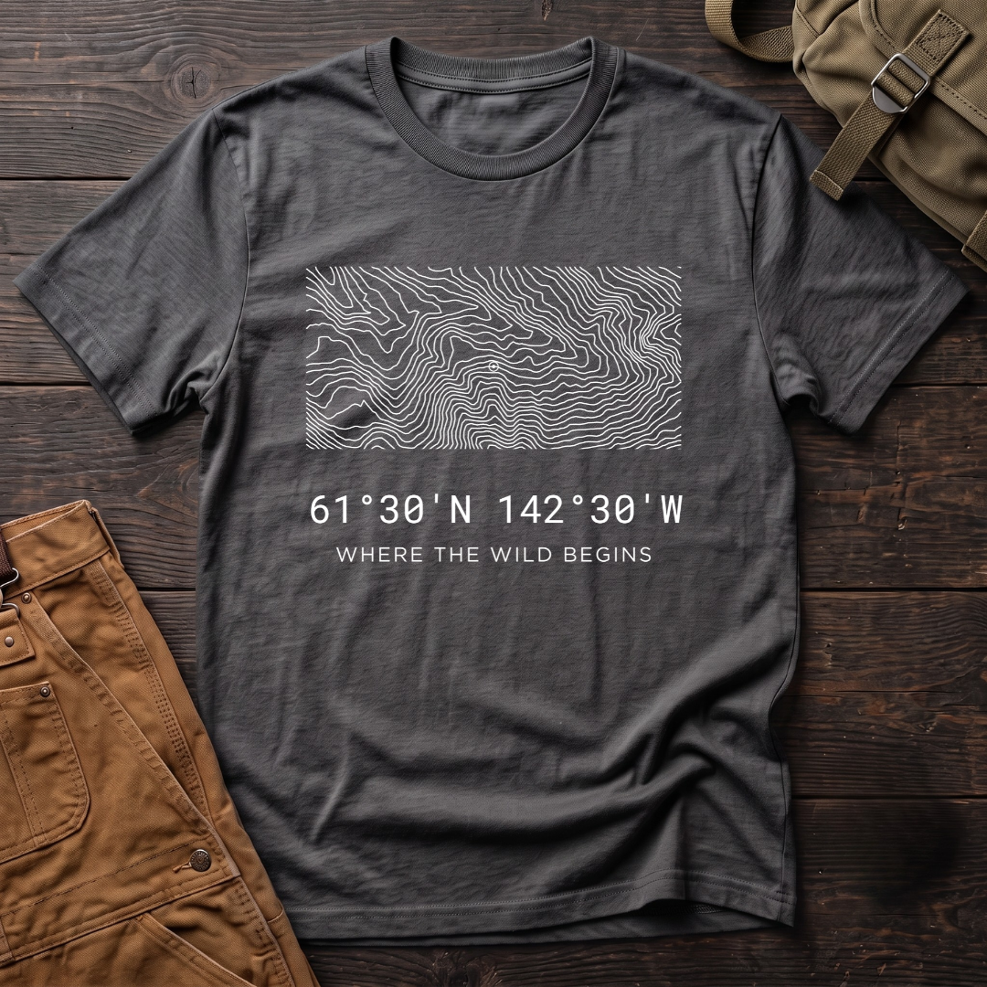 Wrangell St Elias Alaska Coordinates T-Shirt