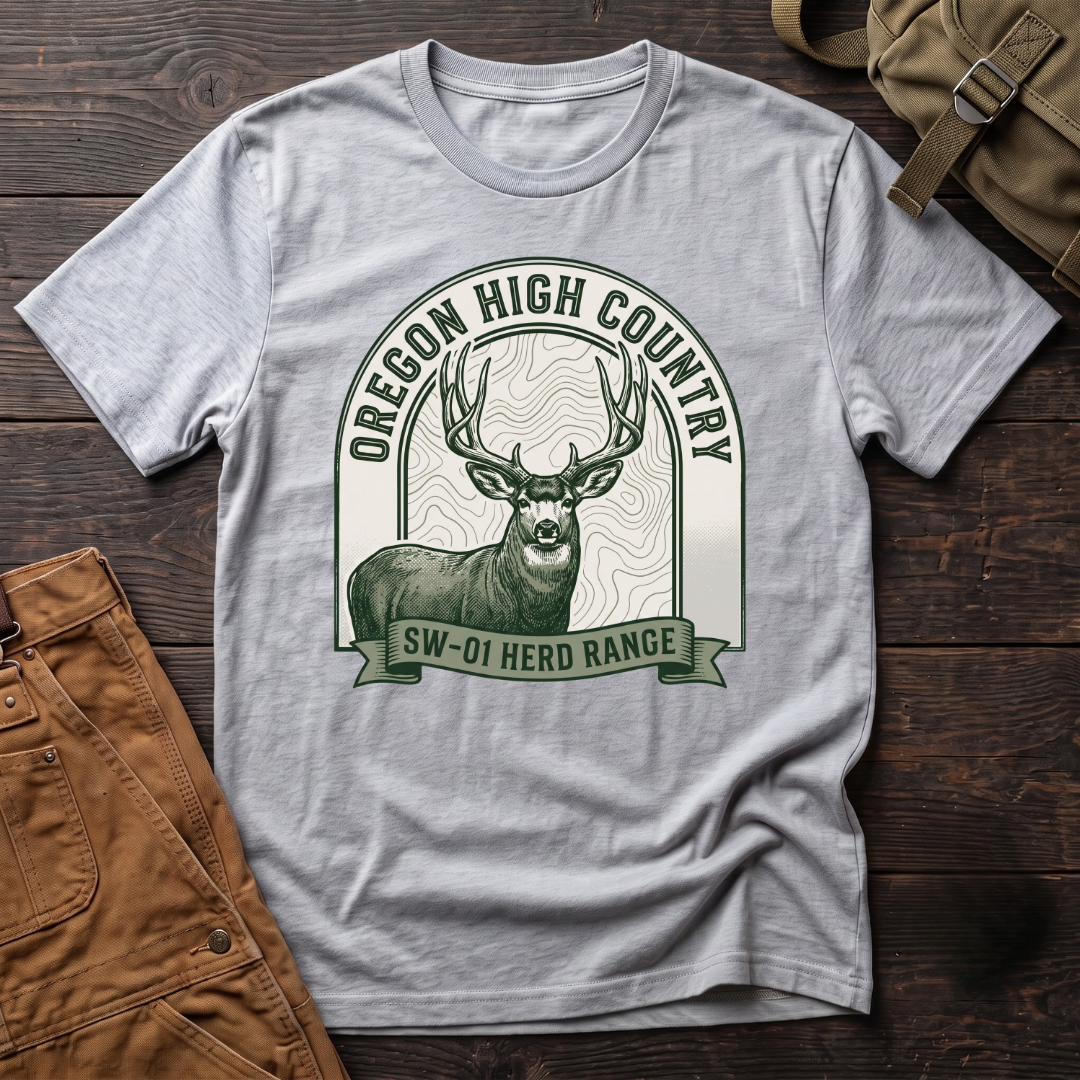 Oregon high country, SW-01 herd range T-shirt