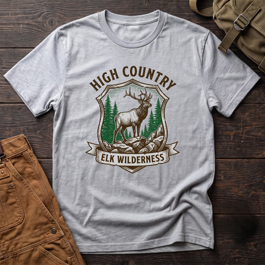 Elk wilderness shield T-shirt