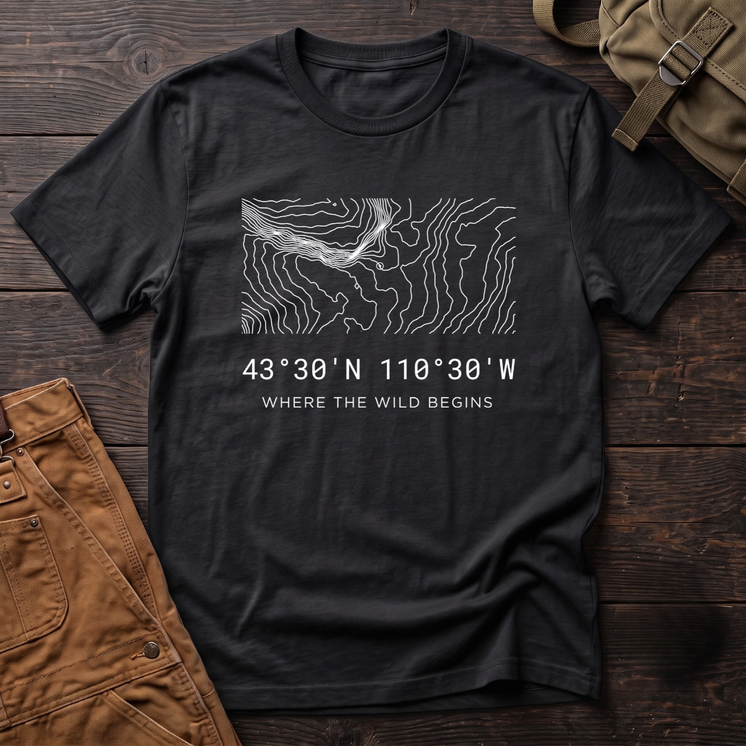 Bridger-Teton Topo Map T-Shirt